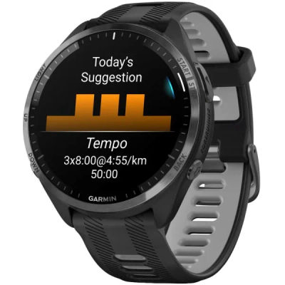 Garmin Forerunner 965 Black / Powder Gray DLC Titanium — 2