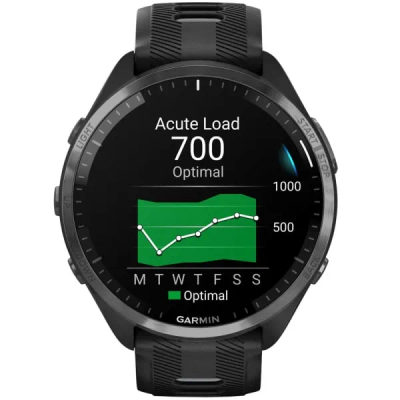 Garmin Forerunner 965 Black / Powder Gray DLC Titanium — 9