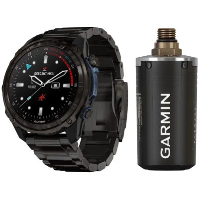 Дайвинг компьютер Garmin Descent Mk3i 51 мм Carbon Gray DLC Titanium / Titanium Band + Descent T2