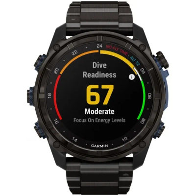 Дайвинг компьютер Garmin Descent Mk3i 51 мм Carbon Gray DLC Titanium / Titanium Band + Descent T2 — 9