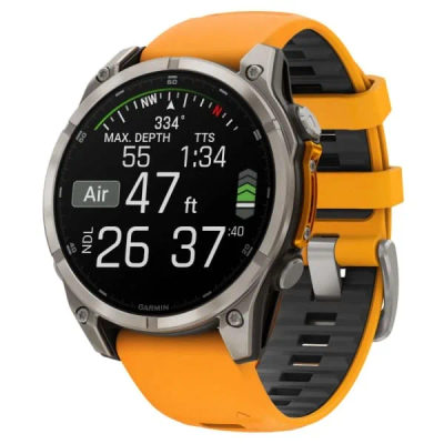 Garmin Fenix 8 — 47 мм AMOLED Sapphire Titanium Spark Orange / Graphite — 2