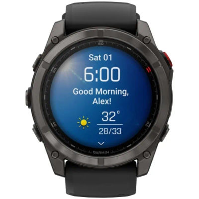 Garmin Fenix 8 Pro — 51 мм AMOLED Sapphire Carbon Gray DLC Titanium Black / Pebble Gray — 4