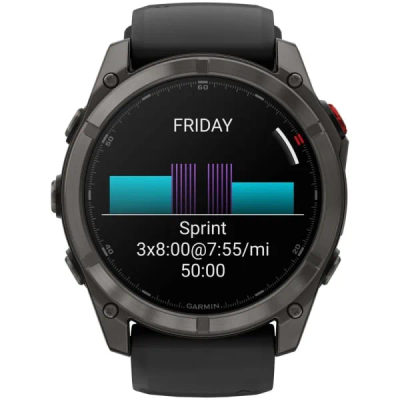 Garmin Fenix 8 Pro — 51 мм AMOLED Sapphire Carbon Gray DLC Titanium Black / Pebble Gray — 5