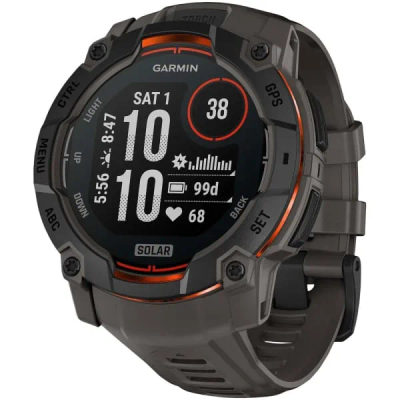 Garmin Instinct 3 — 50 мм Solar Black / Charcoal