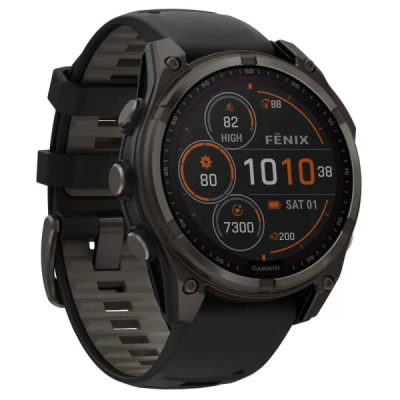 Garmin Fenix 8 — 47 мм Solar Sapphire Carbon Gray DLC Titanium Black / Pebble Gray — 5