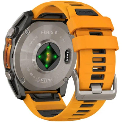 Garmin Fenix 8 — 51 мм AMOLED Sapphire Titanium Spark Orange / Graphite — 7