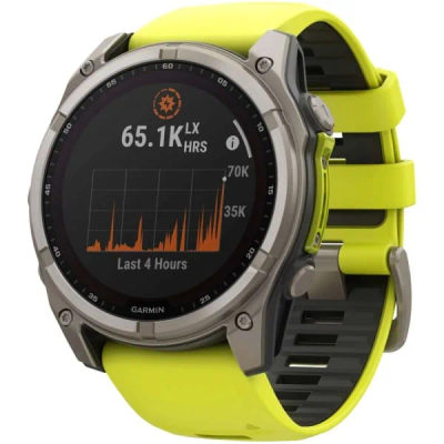 Garmin Fenix 8 — 51 мм Solar Sapphire Titanium Amp Yellow / Graphite — 2