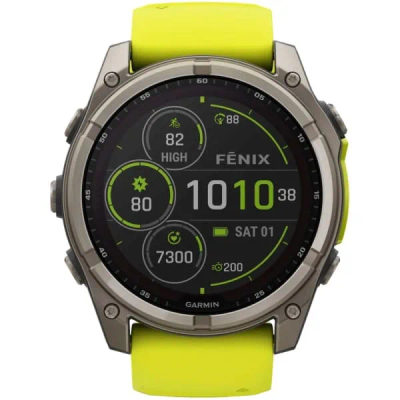 Garmin Fenix 8 — 51 мм Solar Sapphire Titanium Amp Yellow / Graphite — 3