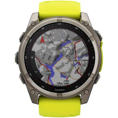 Garmin Fenix 8 — 51 мм Solar Sapphire Titanium Amp Yellow / Graphite — 4