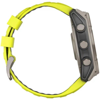 Garmin Fenix 8 — 51 мм Solar Sapphire Titanium Amp Yellow / Graphite — 6
