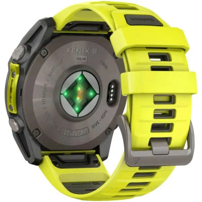 Garmin Fenix 8 — 51 мм Solar Sapphire Titanium Amp Yellow / Graphite — 7