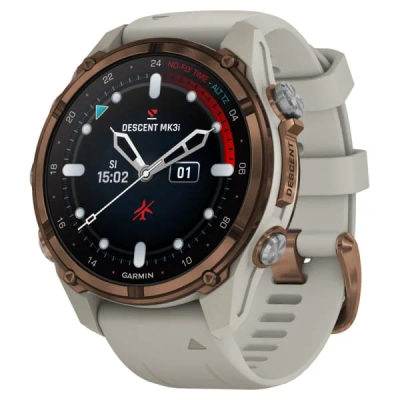 Дайвинг компьютер Garmin Descent Mk3i 43 мм Bronze PVD Titanium / French Gray Silicone Band