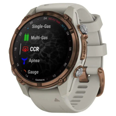 Дайвинг компьютер Garmin Descent Mk3i 43 мм Bronze PVD Titanium / French Gray Silicone Band — 2