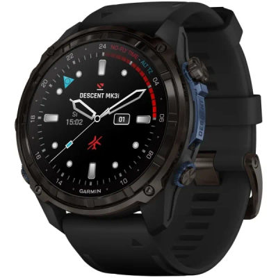 Дайвинг компьютер Garmin Descent Mk3i 51 мм Carbon Gray DLC Titanium / Black Silicone Band