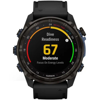 Дайвинг компьютер Garmin Descent Mk3i 51 мм Carbon Gray DLC Titanium / Black Silicone Band — 3