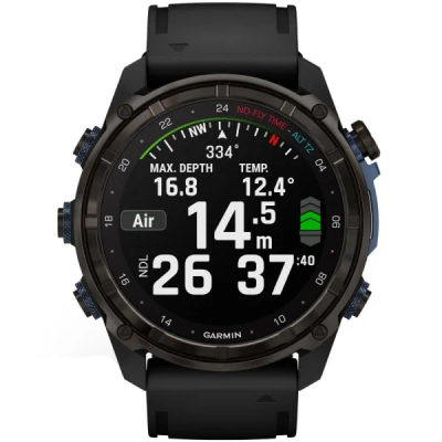 Дайвинг компьютер Garmin Descent Mk3i 51 мм Carbon Gray DLC Titanium / Black Silicone Band — 4