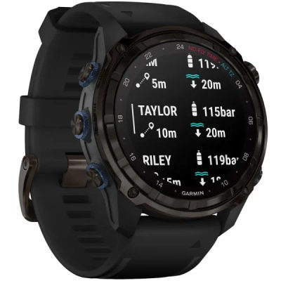 Дайвинг компьютер Garmin Descent Mk3i 51 мм Carbon Gray DLC Titanium / Black Silicone Band — 5