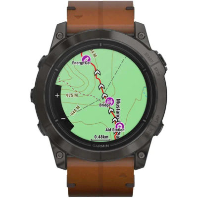 Garmin Epix Pro (Gen 2) Sapphire Edition 51 мм Carbon Gray DLC Titanium Chestnut Leather Band — 3