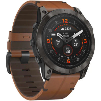 Garmin Epix Pro (Gen 2) Sapphire Edition 51 мм Carbon Gray DLC Titanium Chestnut Leather Band — 4