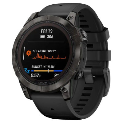 Garmin Fenix 7 Pro Sapphire Solar DLC Titanium Carbon Gray — 2