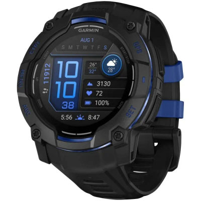 Garmin Instinct 3 — 50 мм Supernova Edition AMOLED Black / Bolt Blue