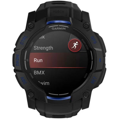 Garmin Instinct 3 — 50 мм Supernova Edition AMOLED Black / Bolt Blue — 2