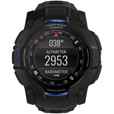 Garmin Instinct 3 — 50 мм Supernova Edition AMOLED Black / Bolt Blue — 4