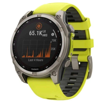 Garmin Fenix 8 — 47 мм Solar Sapphire Titanium Amp Yellow / Graphite — 2