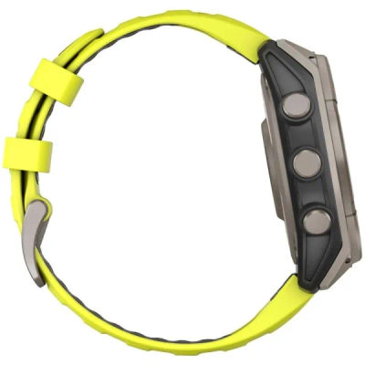 Garmin Fenix 8 — 47 мм Solar Sapphire Titanium Amp Yellow / Graphite — 6