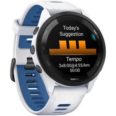 Garmin Forerunner 265 Whitestone / Tidal Blue — 5
