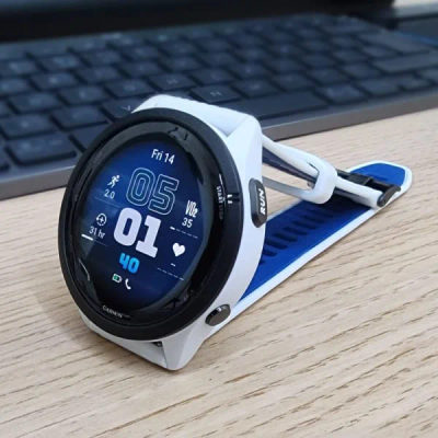 Garmin Forerunner 265 Whitestone / Tidal Blue — 8