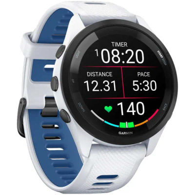 Garmin Forerunner 265 Whitestone / Tidal Blue — 9