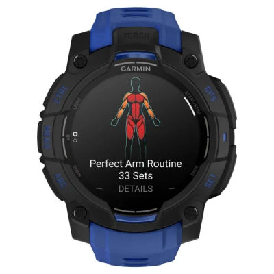 Garmin Instinct 3 — 45 мм Supernova Edition AMOLED Bolt Blue / Black — 4
