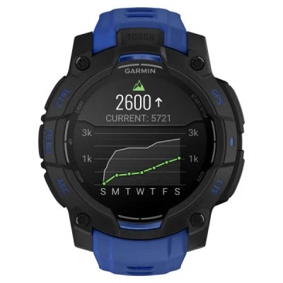 Garmin Instinct 3 — 45 мм Supernova Edition AMOLED Bolt Blue / Black — 9