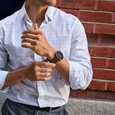 Garmin Venu 4 — 45 мм Slate / Black + Brown Leather Band — 7