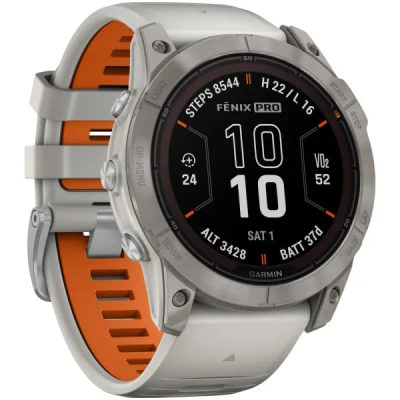 Garmin Fenix 7X Pro Sapphire Solar Titanium Fog Gray — 4