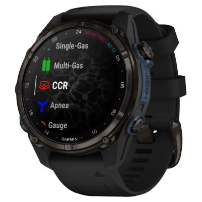 Дайвинг компьютер Garmin Descent Mk3i 43 мм Carbon Gray DLC Titanium / Black Silicone Band — 2