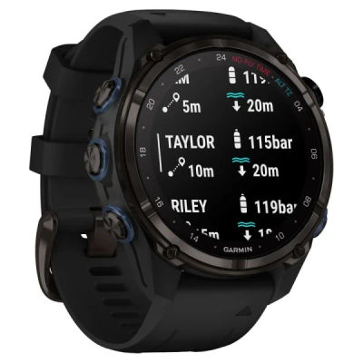 Дайвинг компьютер Garmin Descent Mk3i 43 мм Carbon Gray DLC Titanium / Black Silicone Band — 5