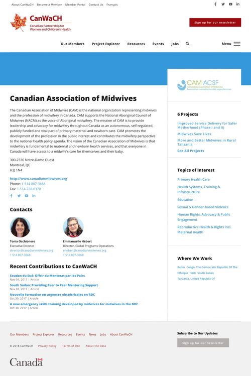 CanWaCH aims to help its members foster partnerships and connect with others in the sector.