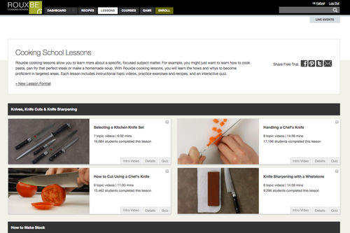 Rouxbe certification and professional training features