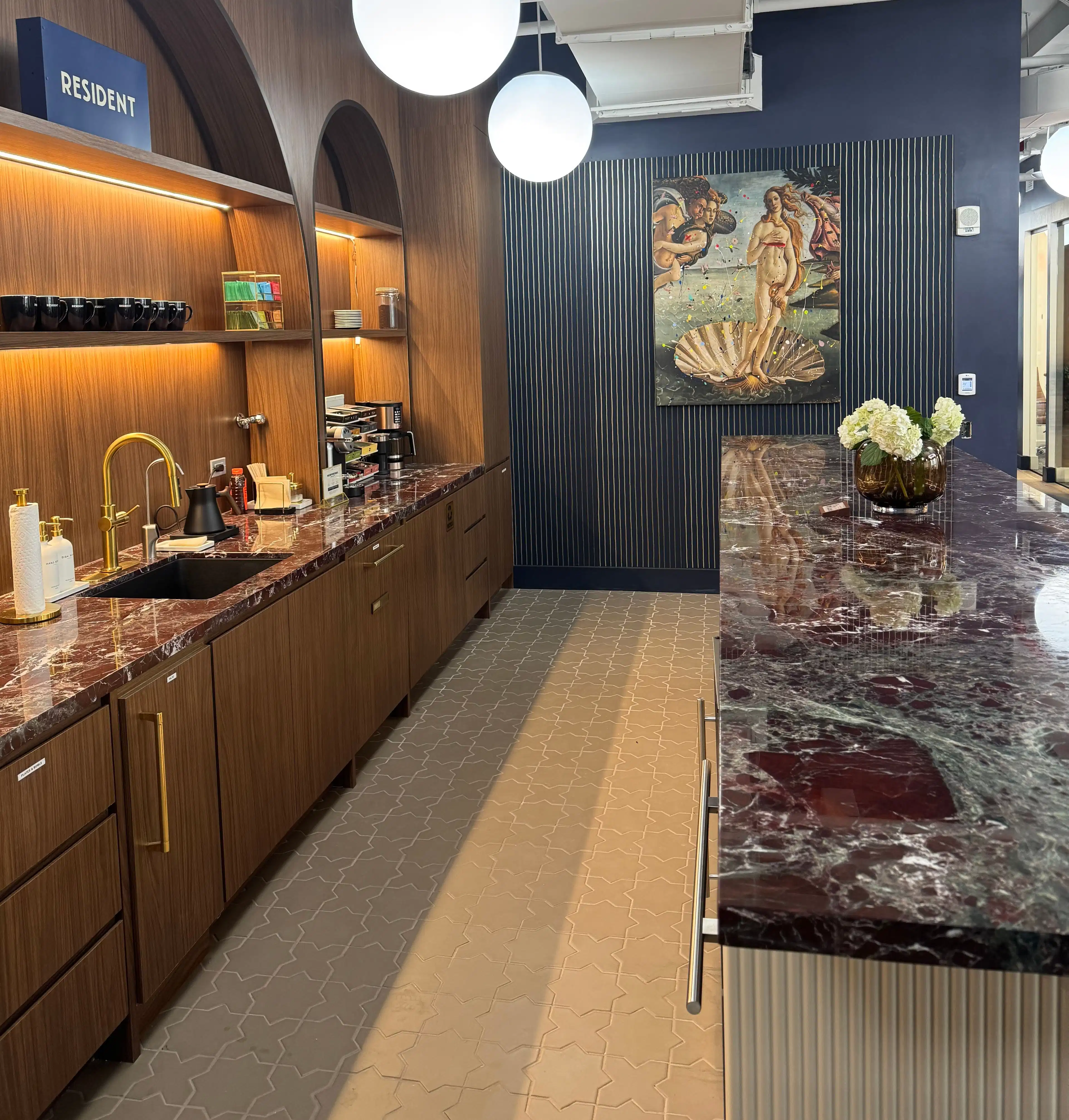 Open and inviting coworking space in Union Square with comfortable seating and natural light.