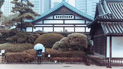 los jardines orientales del palacio imperial de tokio