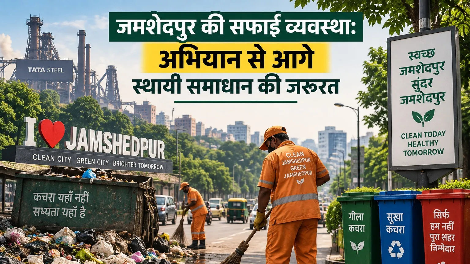 जमशेदपुर की स्वच्छता व्यवस्था: अभियानों से परे स्थायी समाधान की जरूरत