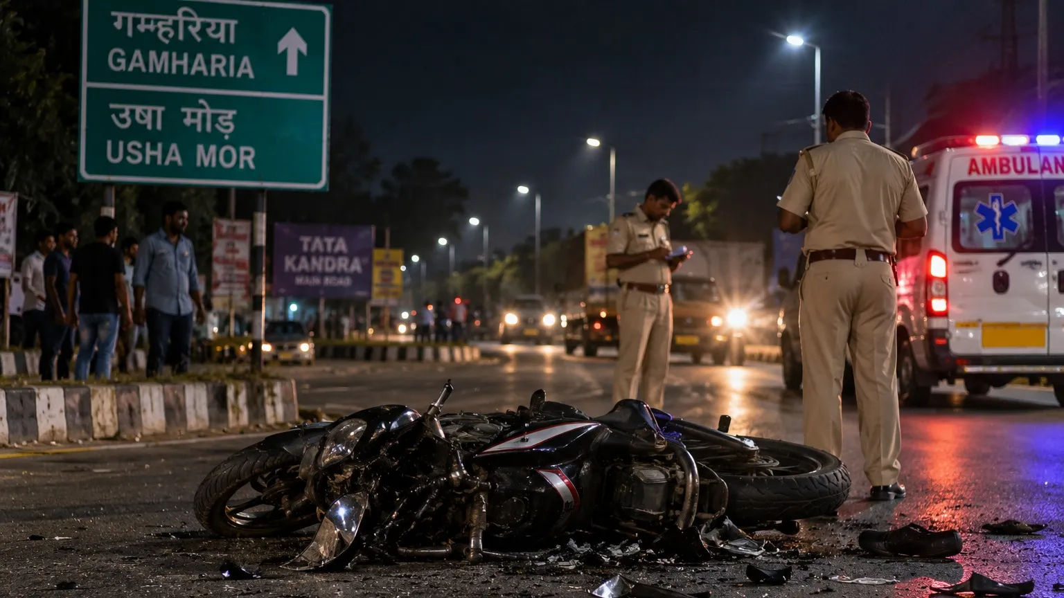 Tragic Road Accident at Gamharia Usha Mor: 2 Die on the Spot, 1 Succumbs While Being Taken to Hospital