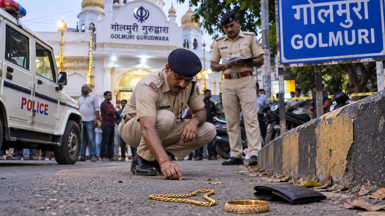 गोलमुरीमध्ये गुरुद्वाराजवळ युवकाला मारहाण, चेन-ब्रेसलेट आणि 26 हजारांची लूट