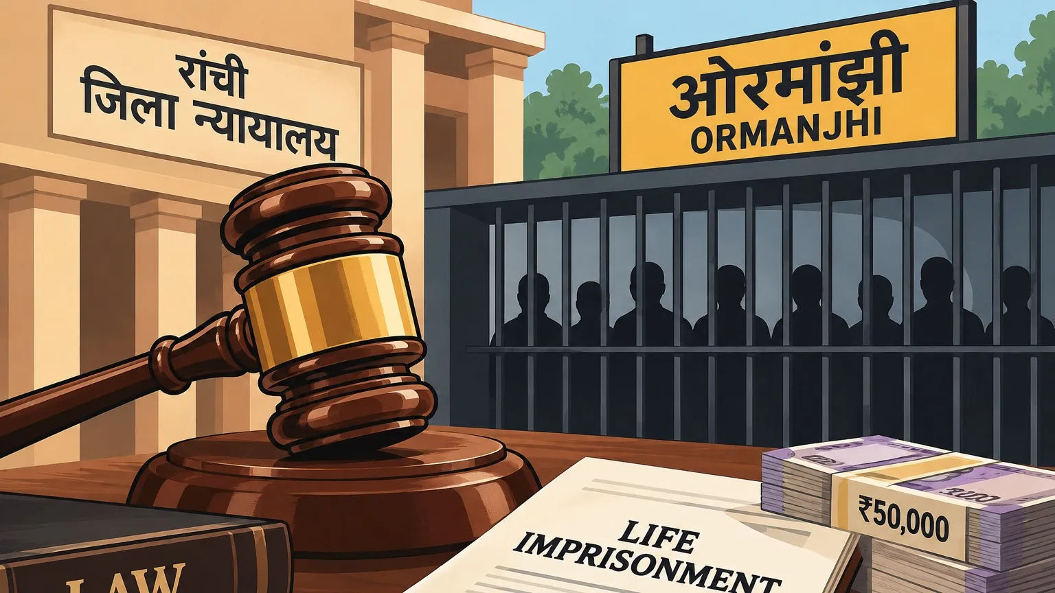 ओरमांझी तिहेरी हत्याकांडातील ११ जणांना जन्मठेपेची शिक्षा, प्रत्येकी ५०,००० रुपये दंड