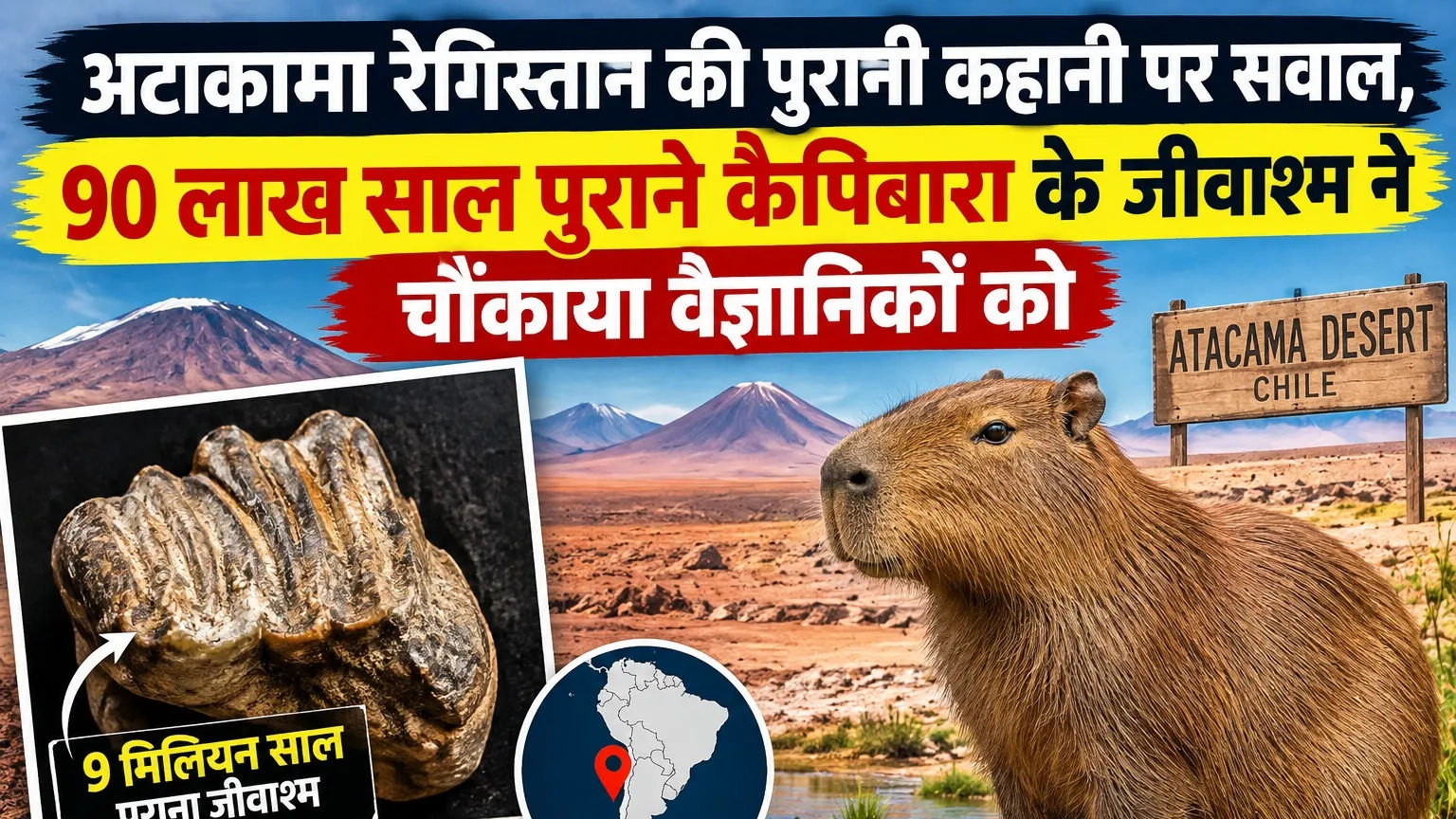90-Lakh-Year-Old Capybara Fossil Challenges Old Story of Atacama Desert, Surprises Scientists