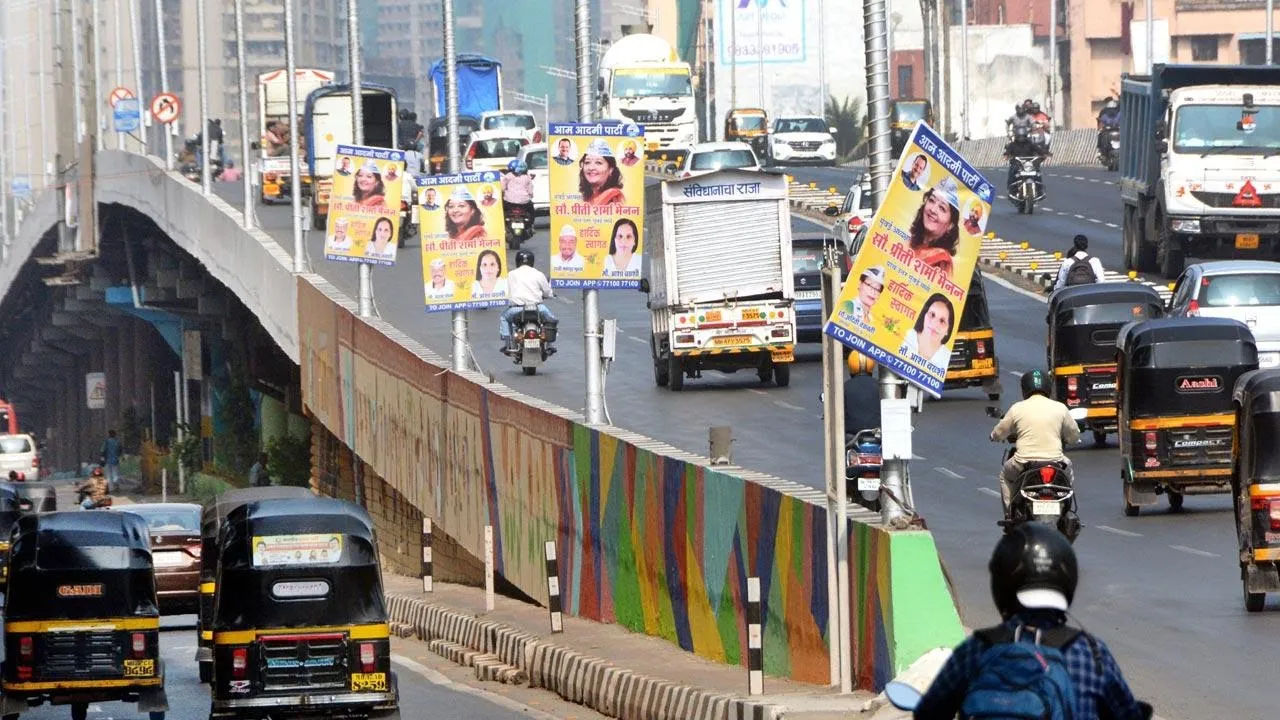 Why political hoardings are shadowed the city of Mumbai, illegal banners are disturbing the harmony of Mumbai.
