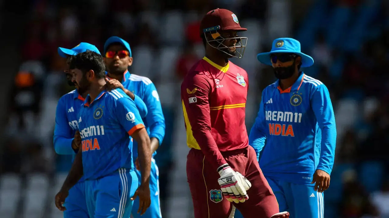 India emerged triumphant over West Indies by a staggering 200 runs in the third ODI late on Tuesday, sealing the series 2-1 in their favour.