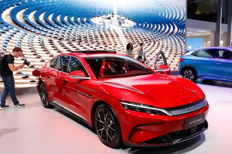 China overtook Japan and became the top in the world for electric vehicle exports